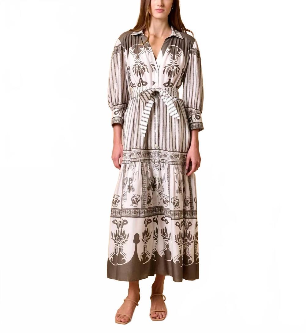 NEW CLEOBELLA tavia ankle dress in sable print